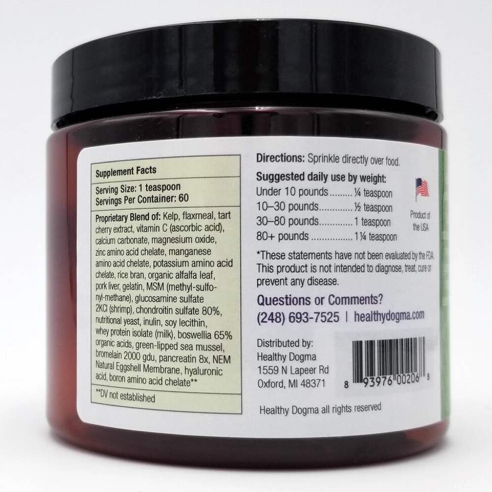 Healthy Dogma Chasing Karma Hip & Joint Dog Supplement 8oz