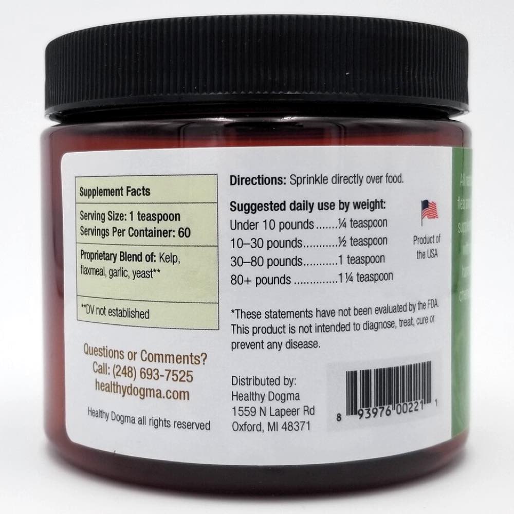 Healthy Dogma Flee Flee Flee Flea & Tick Dog Supplement 8oz