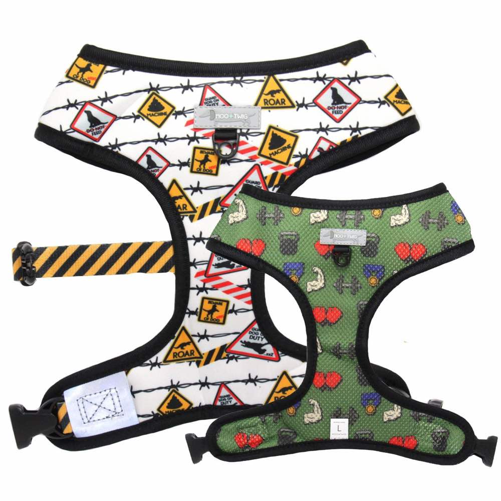 Moo+Twig Barbed Bells Reversible Dog Harness