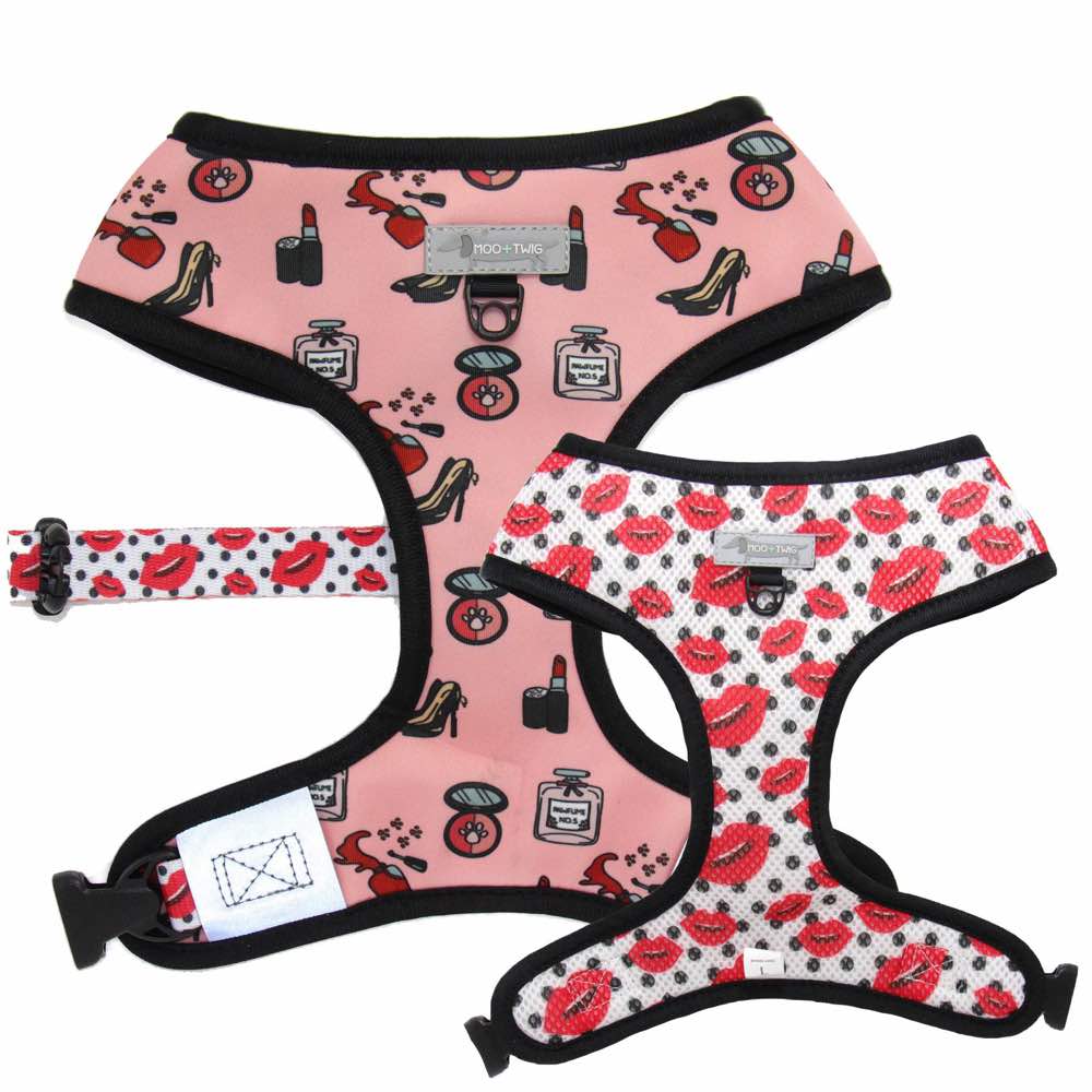 Moo+Twig Destructive Diva Reversible Dog Harness