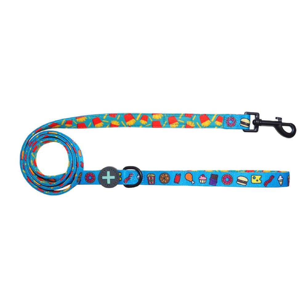 Moo+Twig Snack Attack Two-Faced Neoprene Handle Dog Leash