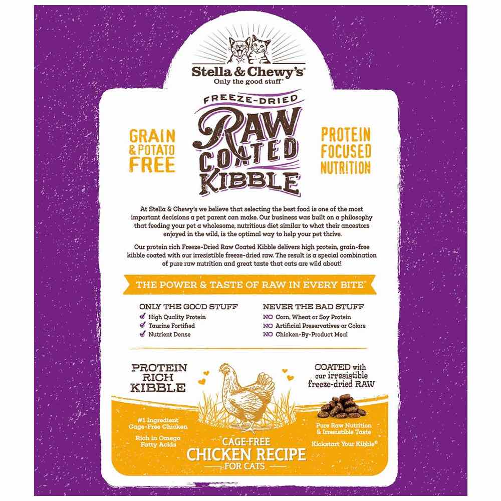 Stella & Chewy??s Freeze-Dried Raw Coated Kibble Chicken Grain-Free Dry Cat Food