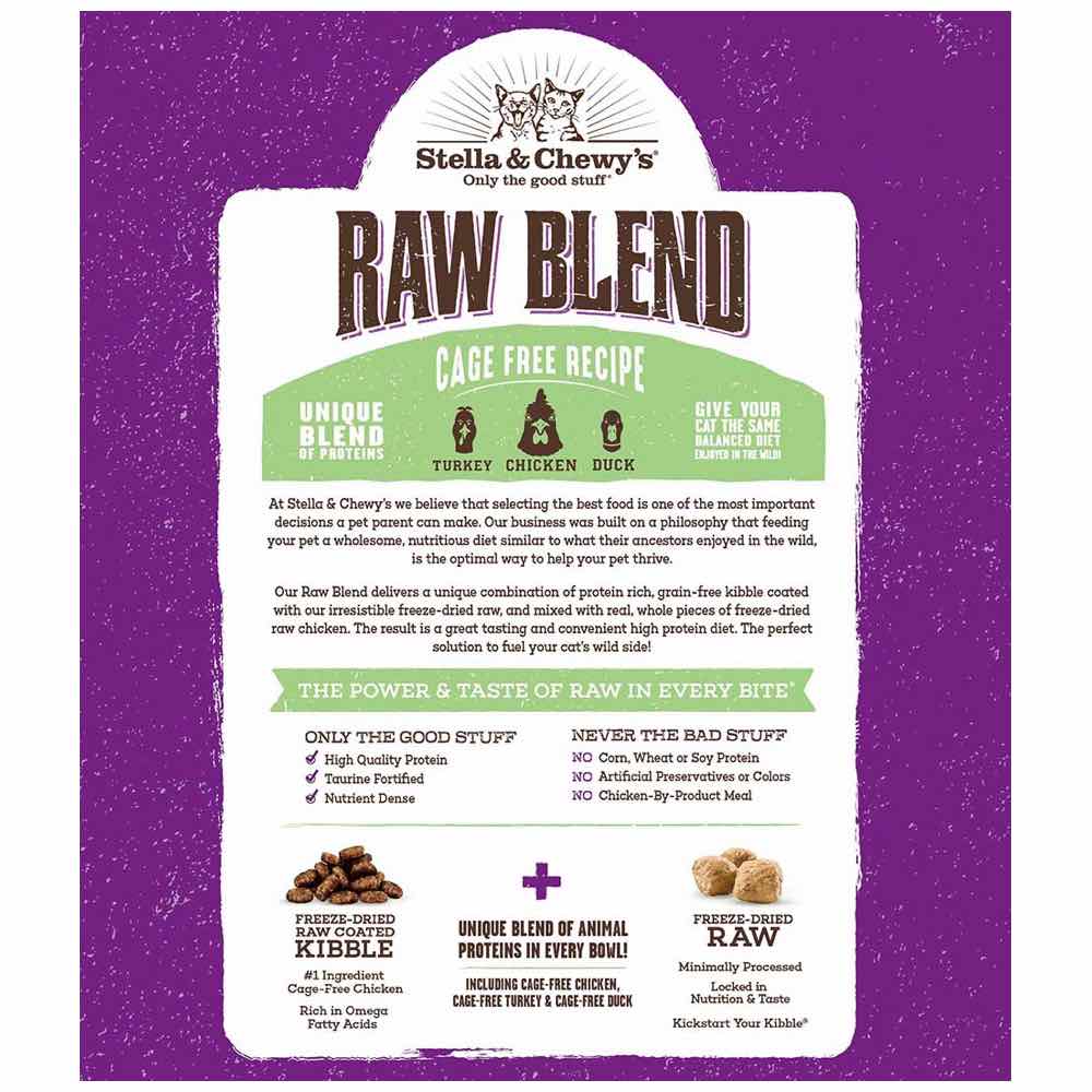 Stella & Chewy??s Freeze-Dried Raw Blend Kibble Cage Free Chicken Grain-Free Dry Cat Food