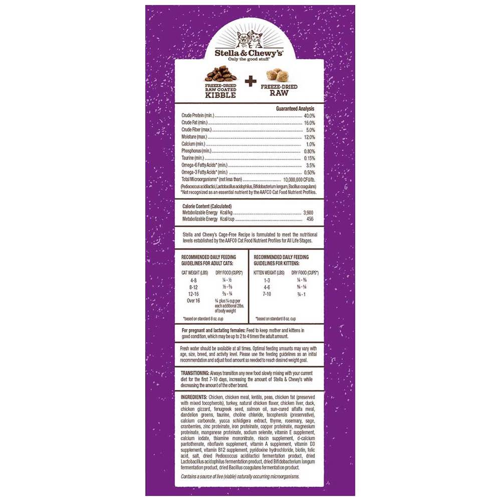 Stella & Chewy??s Freeze-Dried Raw Blend Kibble Cage Free Chicken Grain-Free Dry Cat Food