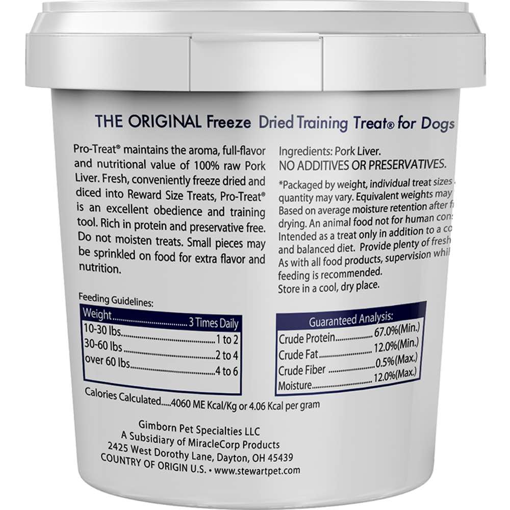 Stewart Pro-Treat Pork Liver Freeze Dried Dog Treats (Tub)